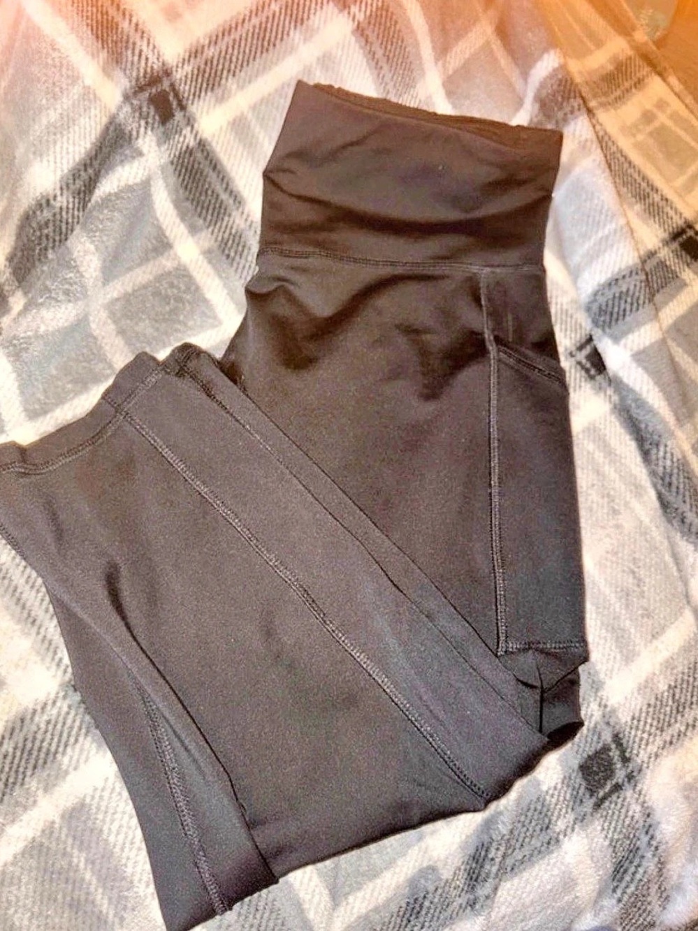 Champion Black Athletic Leggings capri large